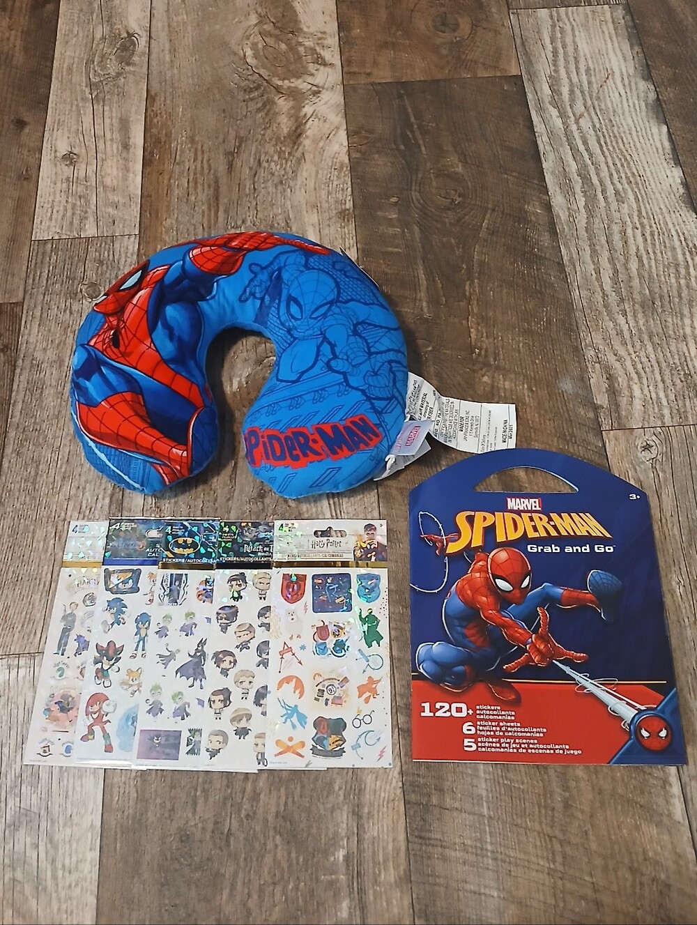 Spiderman Travel Neck Pillow with Sticker Activity Pack